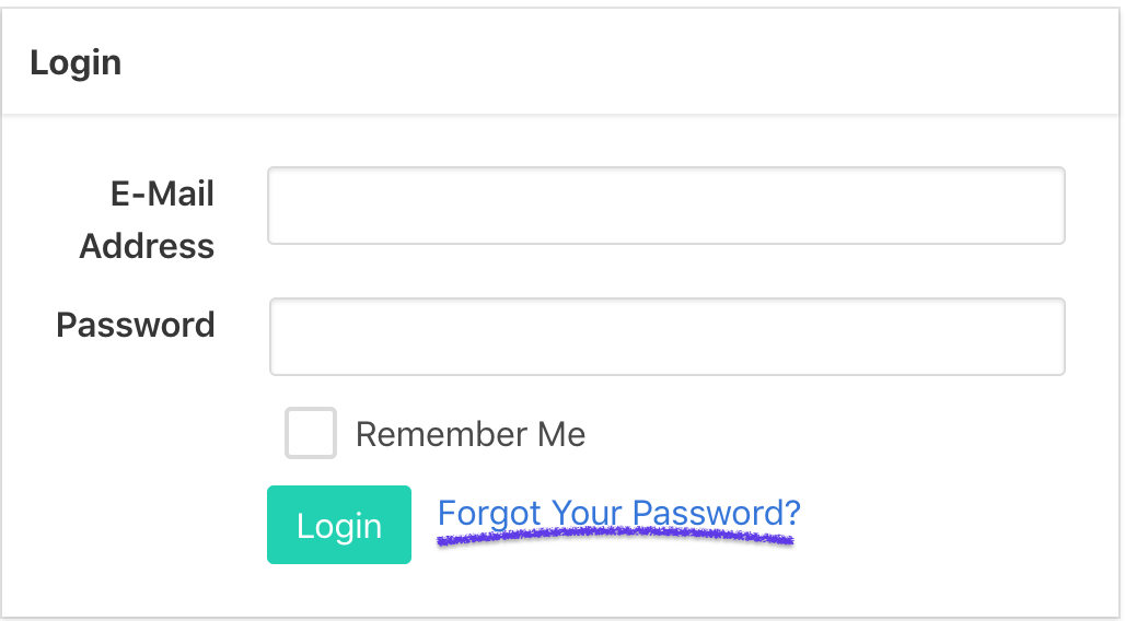 Login Page Form